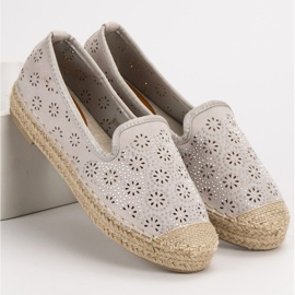 SHELOVET Espadrilles Ajourées En Daim gris 6