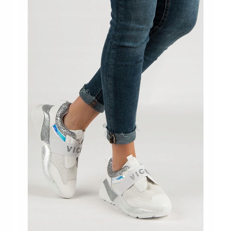 Chaussures de sport à enfiler VICES blanche 1