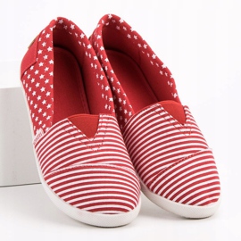 SHELOVET Slipons textiles rouge 1 SHELOVET Slipons textiles rouge 1