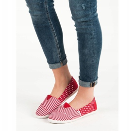 SHELOVET Slipons textiles rouge 2 SHELOVET Slipons textiles rouge 2