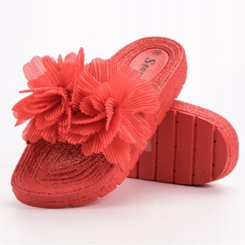 Seastar Chaussons rouges à fleurs 1