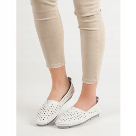 Kylie Chaussures en cuir pour femmes blanc 1