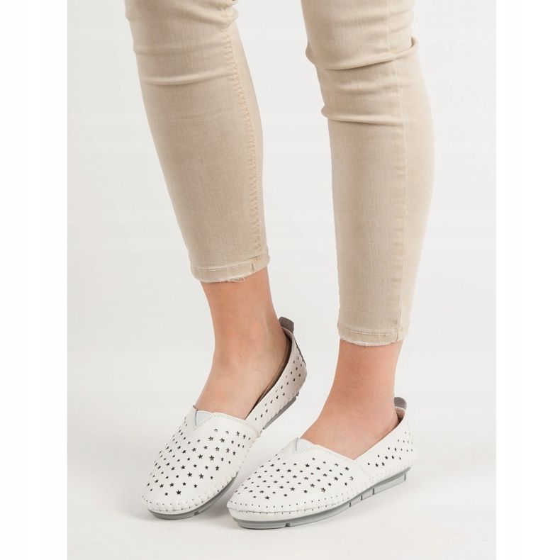 Kylie Chaussures en cuir pour femmes blanche 1