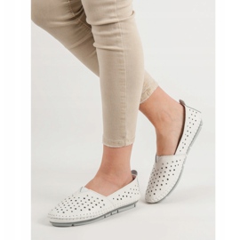 Kylie Chaussures en cuir pour femmes blanc 2