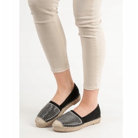 Vices Espadrilles Avec Étaux En Zircon Cubique le noir 1