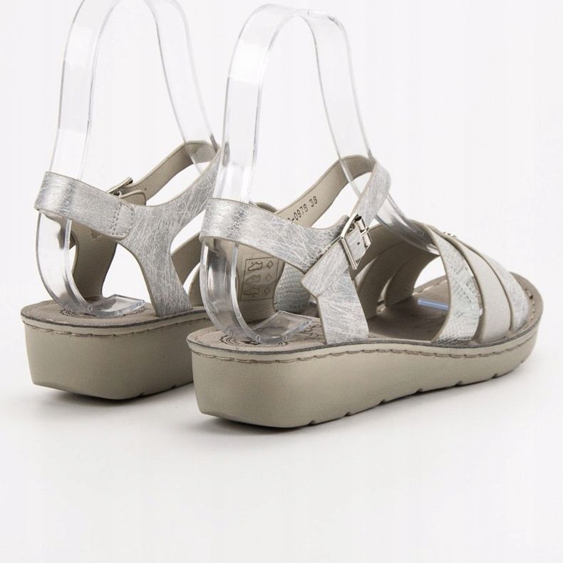 Evento Sandales argentées gris 1