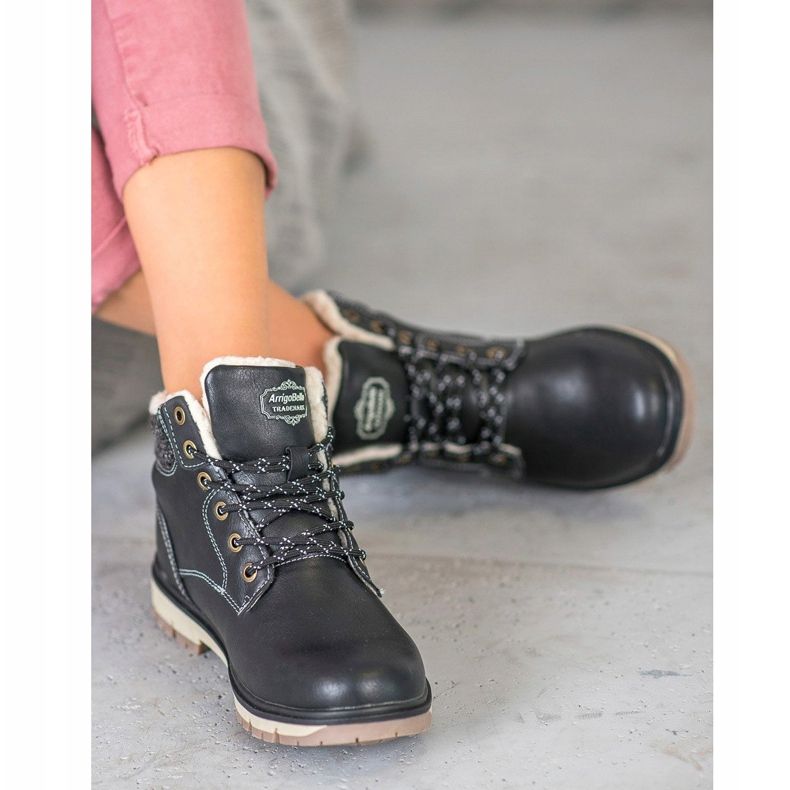 Arrigo Bello Trappeurs à lacets le noir 1 Arrigo Bello Trappeurs à lacets le noir 1