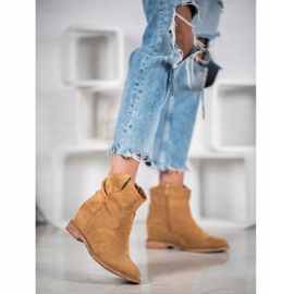 Bella Paris Bottes de cowboy sur un coin brun 2