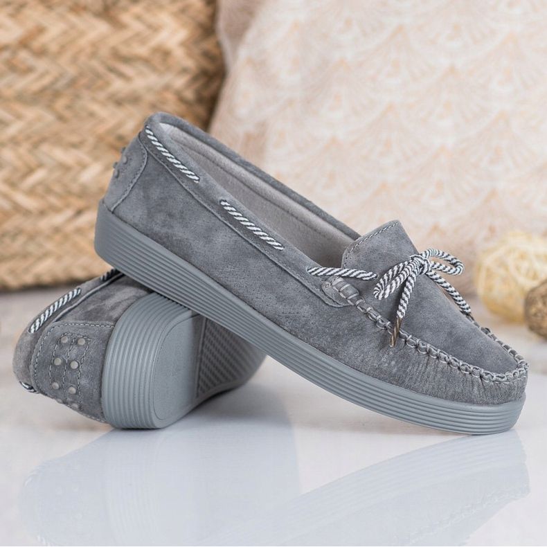 Filippo Mocassins en cuir classiques gris 1 Filippo Mocassins en cuir classiques gris 1