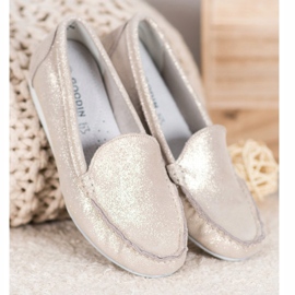 Goodin Mocassins Dorés À Paillettes 1