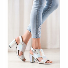 Goodin Sandales Avec Effet Holo argent 1