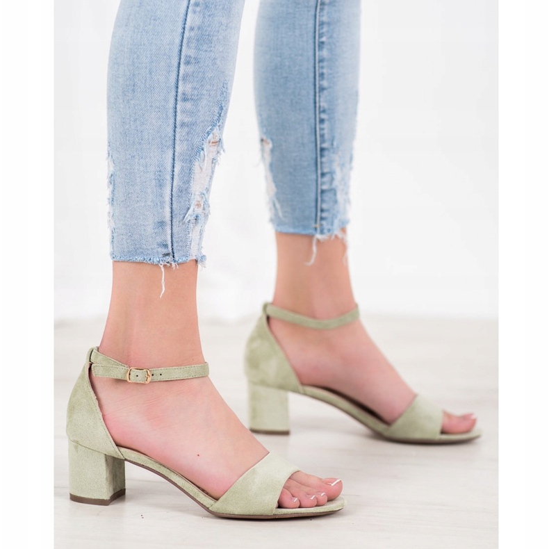 Seastar Sandales confortables à talons hauts vert 2