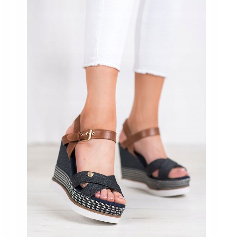 SHELOVET Sandales compensées multicolore 2