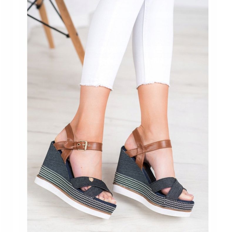 SHELOVET Sandales compensées multicolore 1