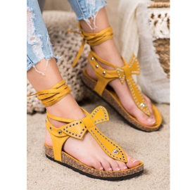 Seastar Sandales tongs nouées jaune 1