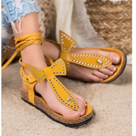 Seastar Sandales tongs nouées jaune 2