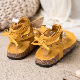 Seastar Sandales tongs nouées jaune 4