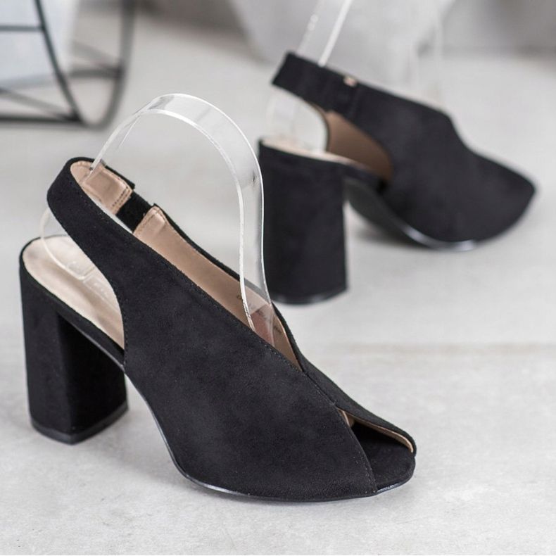 Filippo Sandales à enfiler sur un bar le noir 1