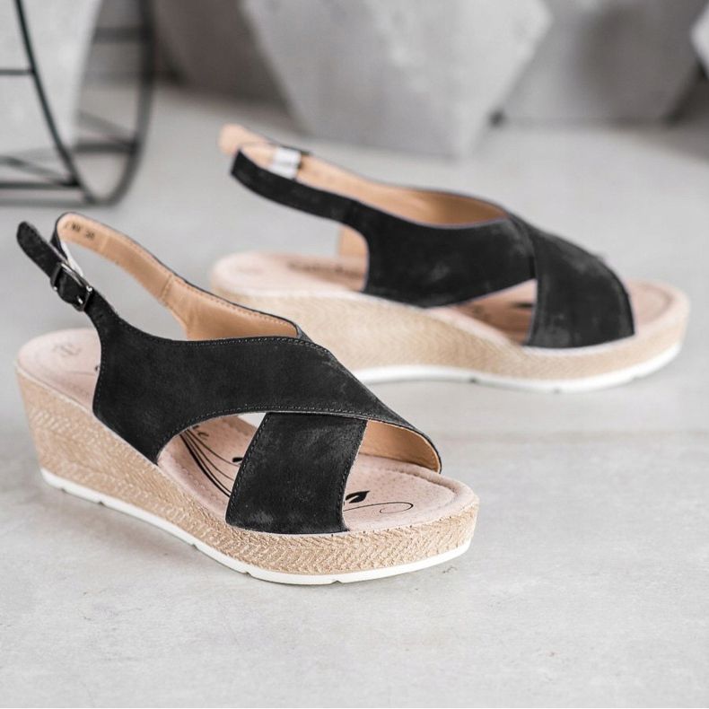 Filippo Sandales en cuir léger noir 2