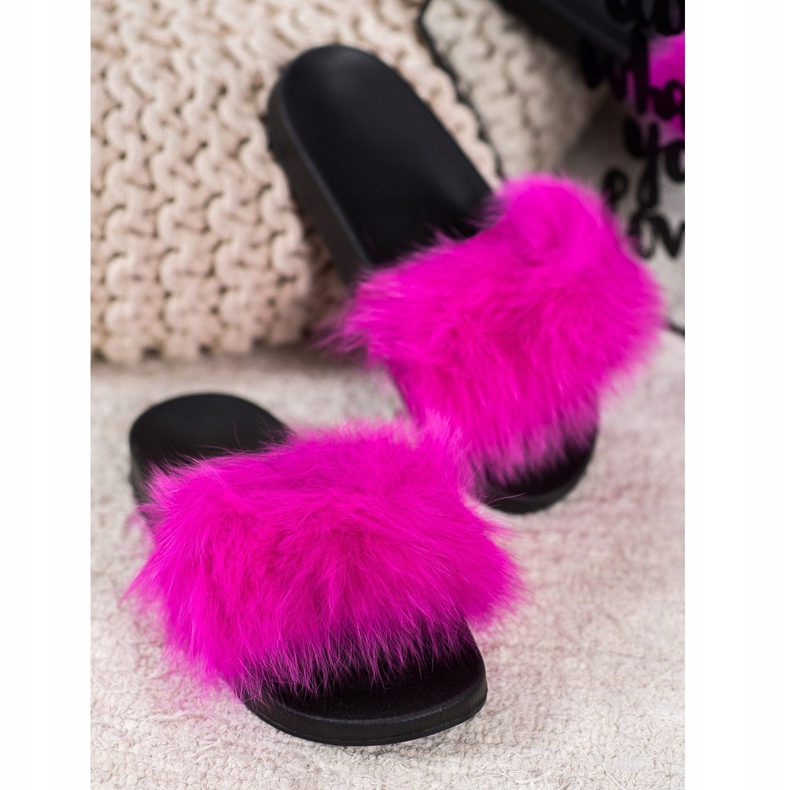 Seastar Pantoufles Avec Fourrure rose 1