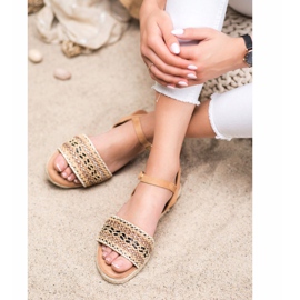 SHELOVET Sandales tressées légères beige 1 SHELOVET Sandales tressées légères beige 1