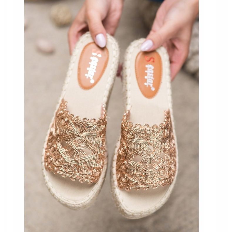 Seastar Espadrilles Chaussons Sur La Plateforme doré 2