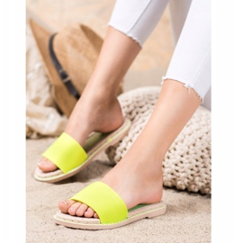Renda Pantoufles Néon Textile vert jaune 1