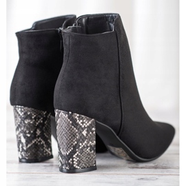 Bottines à motif serpent VINCEZA le noir 3