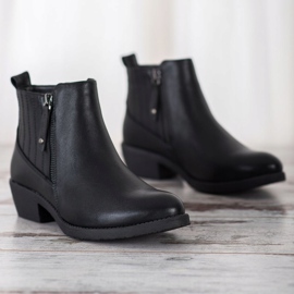 Bella Paris Bottes chaudes avec une fermeture éclair noir 2