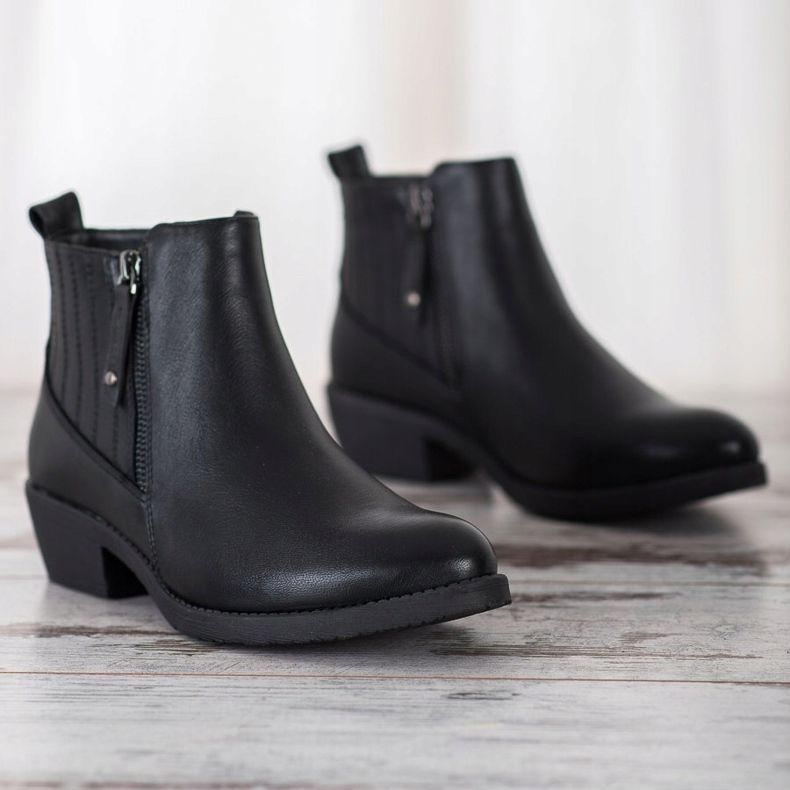 Bella Paris Bottes chaudes avec une fermeture éclair noir 2