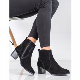 Filippo Bottines à talons en cuir noir 1