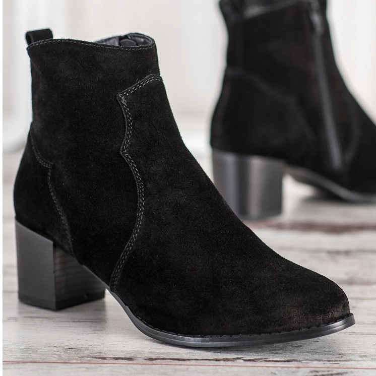 Filippo Bottines à talons en cuir le noir 2