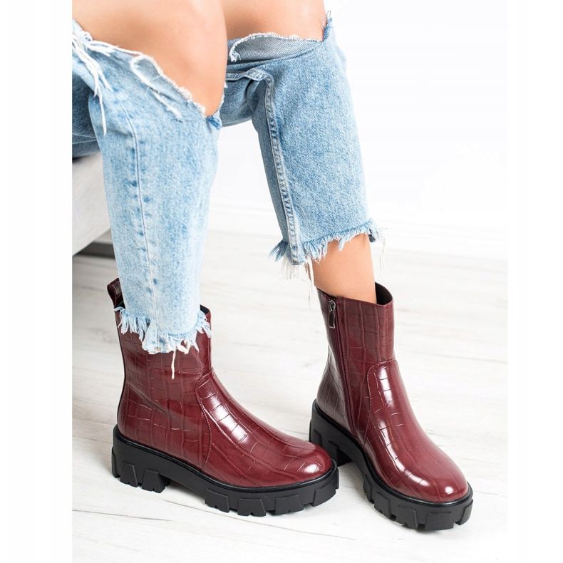 Goodin Bottes sur la plate-forme rouge 1