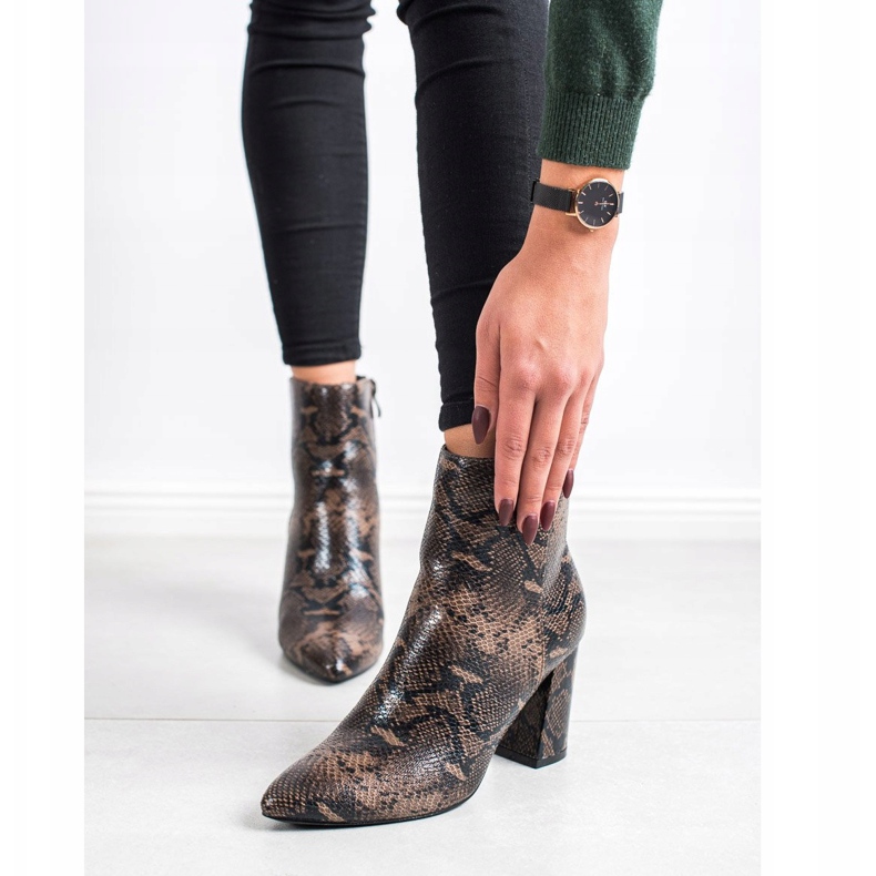 Goodin Bottes à imprimé serpent Spitz multicolore 1