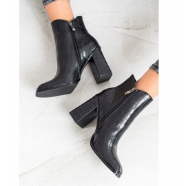 Goodin Bottes de mode noir 2