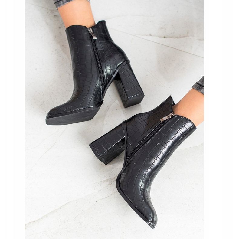 Goodin Bottes de mode noir 2