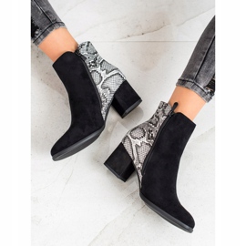 Filippo Bottines à imprimé serpent noir gris 2