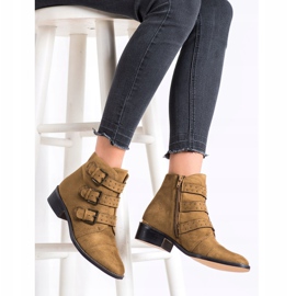 Corina Bottes marron à boucles brun 2