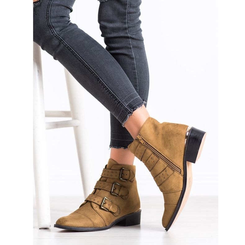 Corina Bottes marron à boucles brun 1