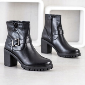 Marquiz Bottes noires à boucle le noir 1