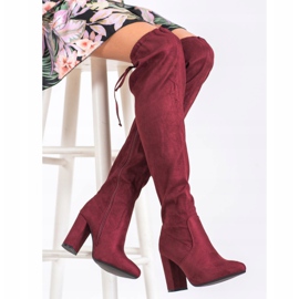 Wilady Bottes hautes sur un poteau rouge 1