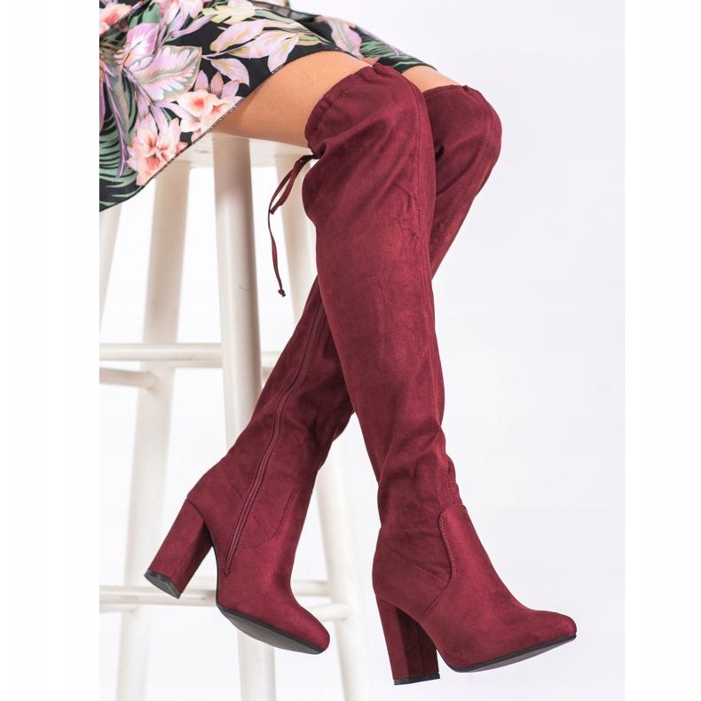 Wilady Bottes hautes sur un poteau rouge 1