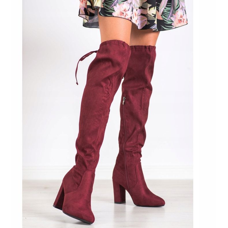 Wilady Bottes hautes sur un poteau rouge 2