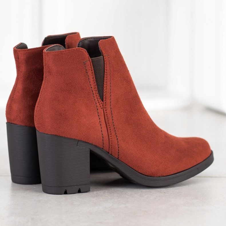 M.Daszyński Bottes décontractées sur un poteau brun orange 1