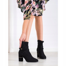 Goodin Bottes avec un insert doré le noir 5