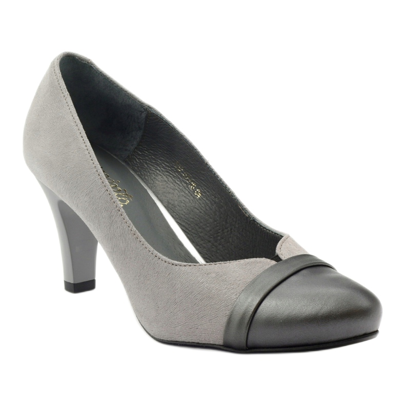 Escarpins en cuir pour femmes gris Espinto 532/1 1 Escarpins en cuir pour femmes gris Espinto 532/1 1