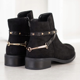 Bestelle Bottes noires à la mode le noir 1