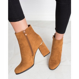 SHELOVET Bottes avec un insert doré brun 3