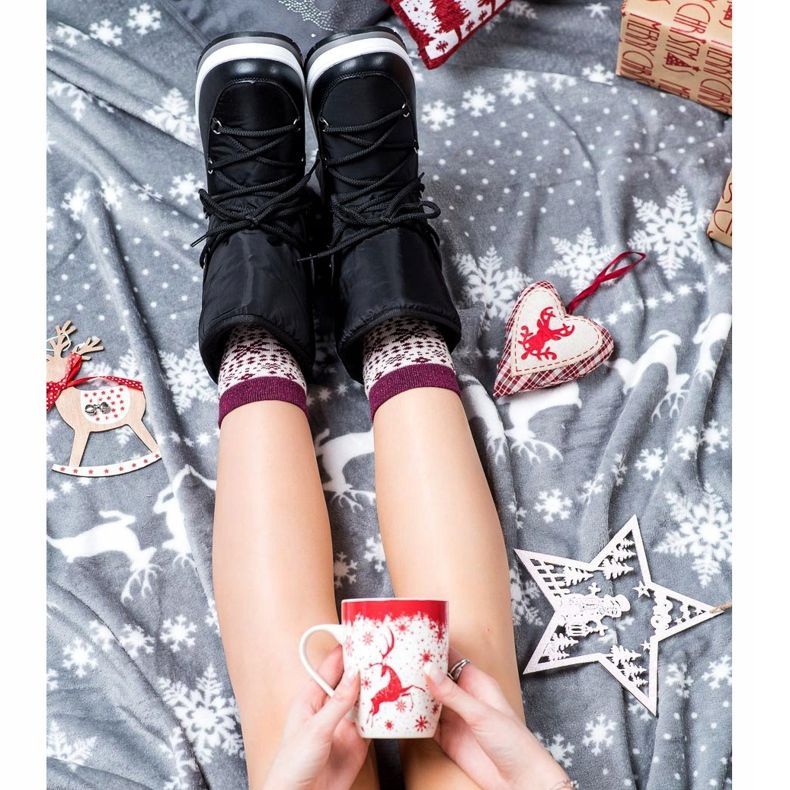 GOLL Bottes de neige noires chaudes 1