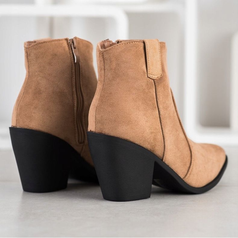 Small Swan Bottes à la mode en Spitz beige 1